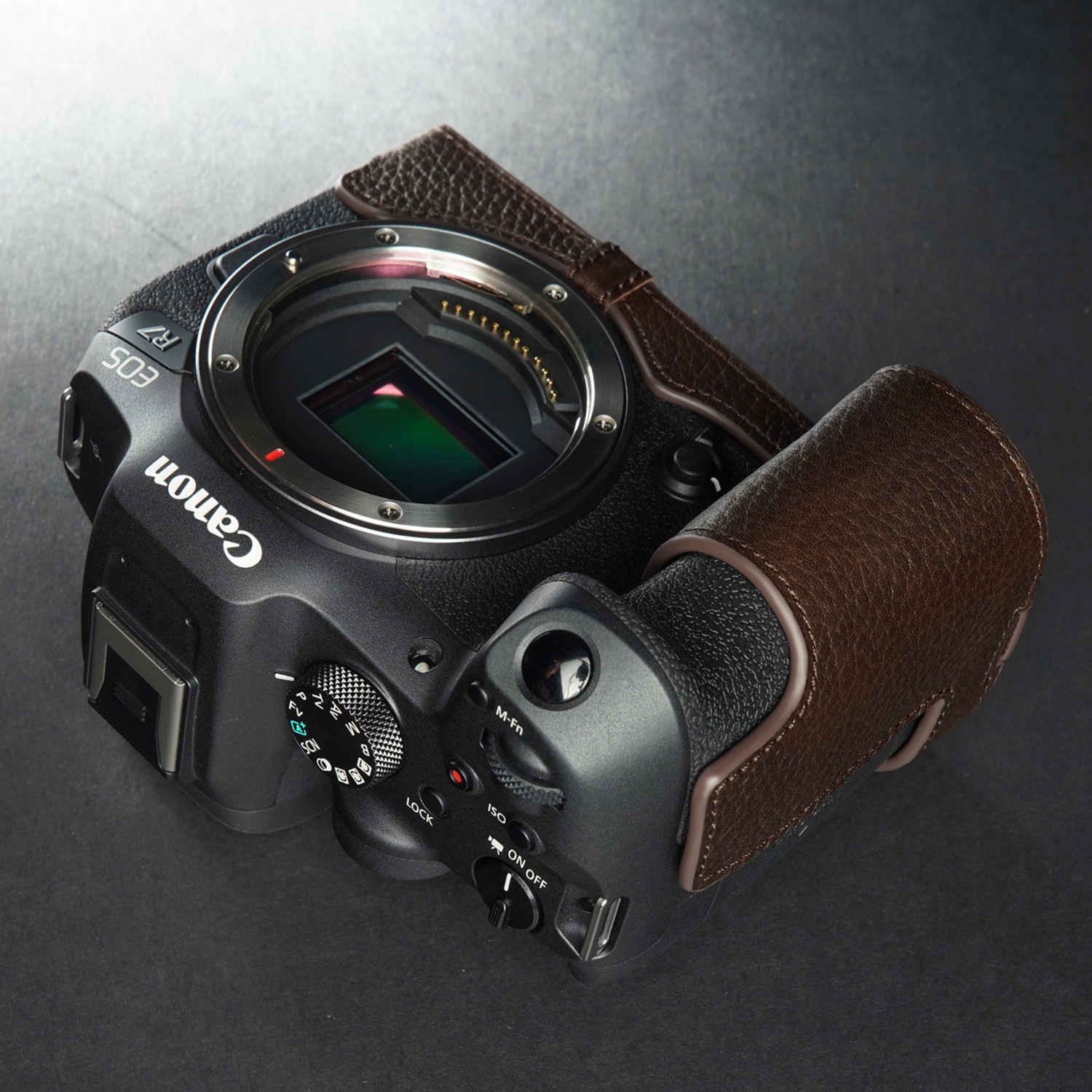TP Original Canon EOS R7 用 ボディーハーフケース ダーク