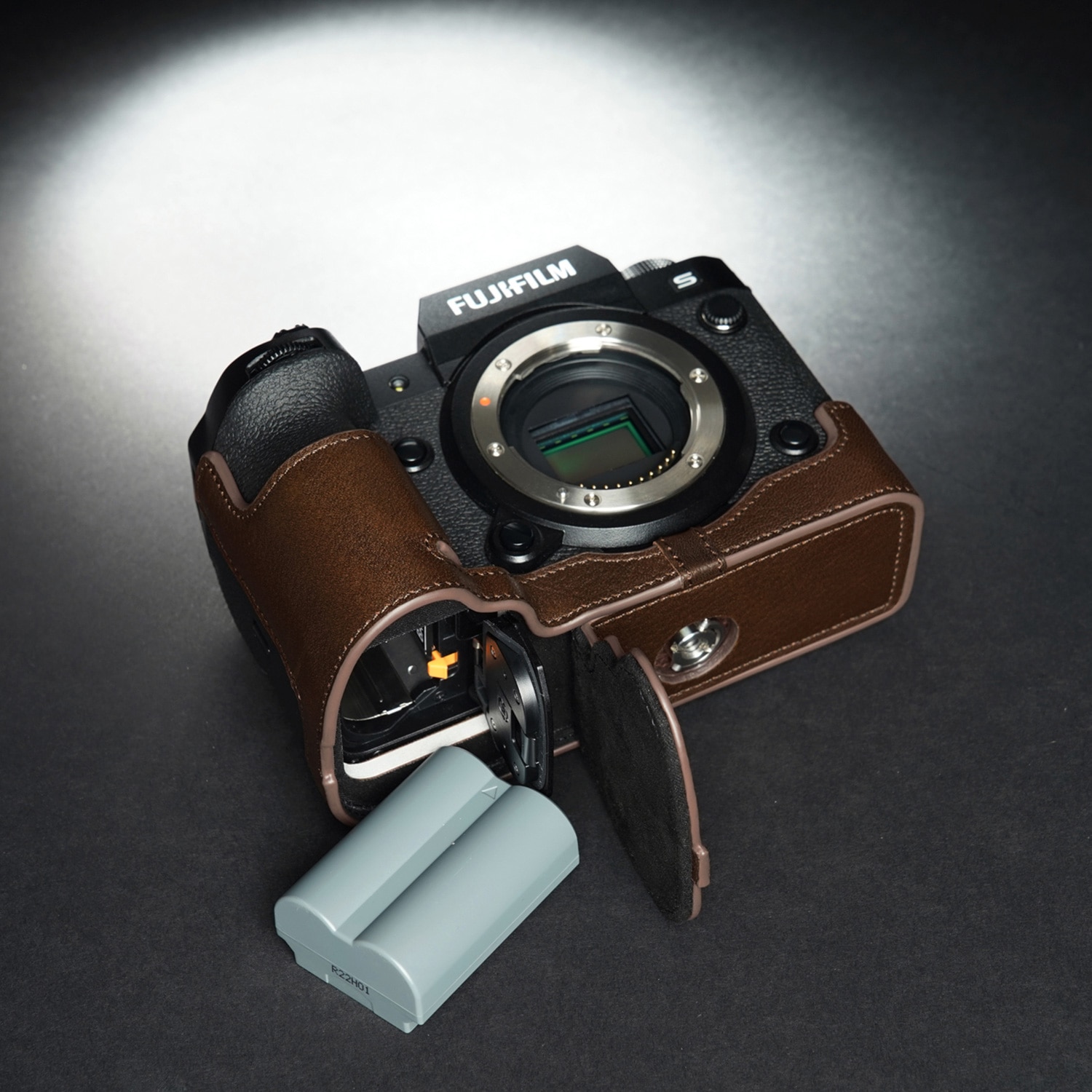 TP Original FUJIFILM X-H2S 用 ボディーハーフケース ダーク