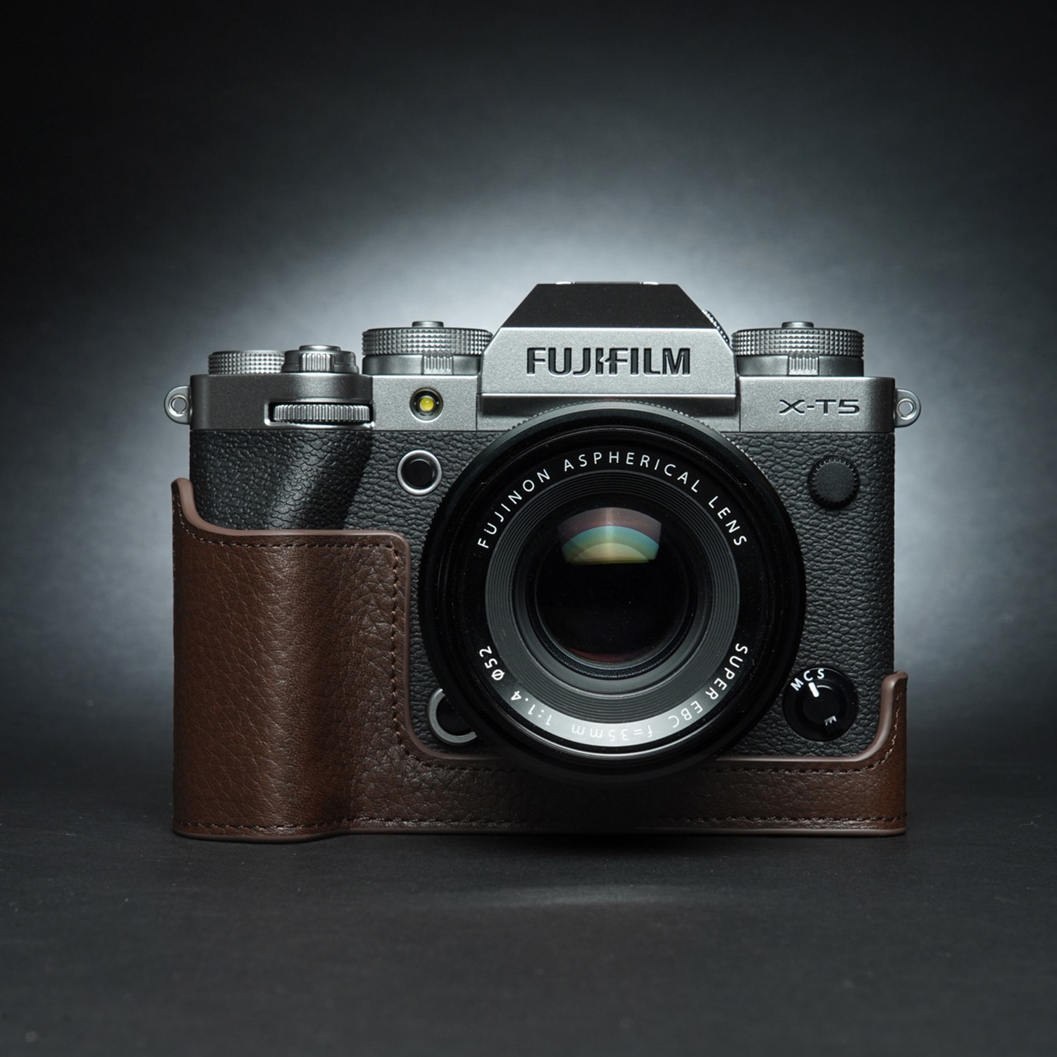 TP Original FUJIFILM X-T5 用 ボディーハーフケース ダークブラウン