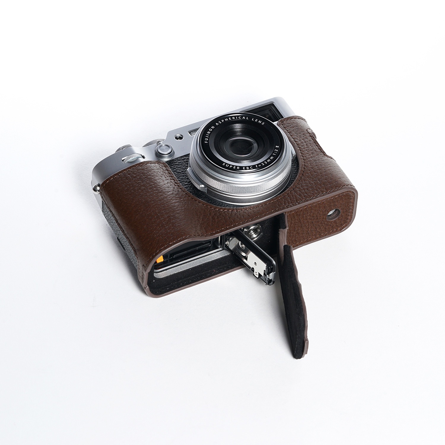 TP Original FUJIFILM X100VI用 ボディーハーフケース ダークブラウン