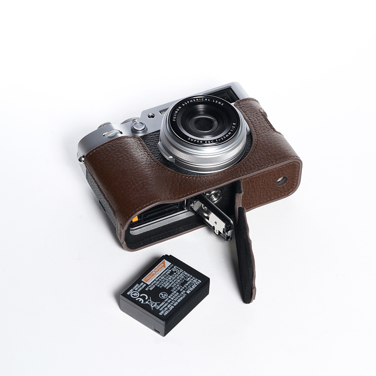 TP Original FUJIFILM X100VI用 ボディーハーフケース ダークブラウン