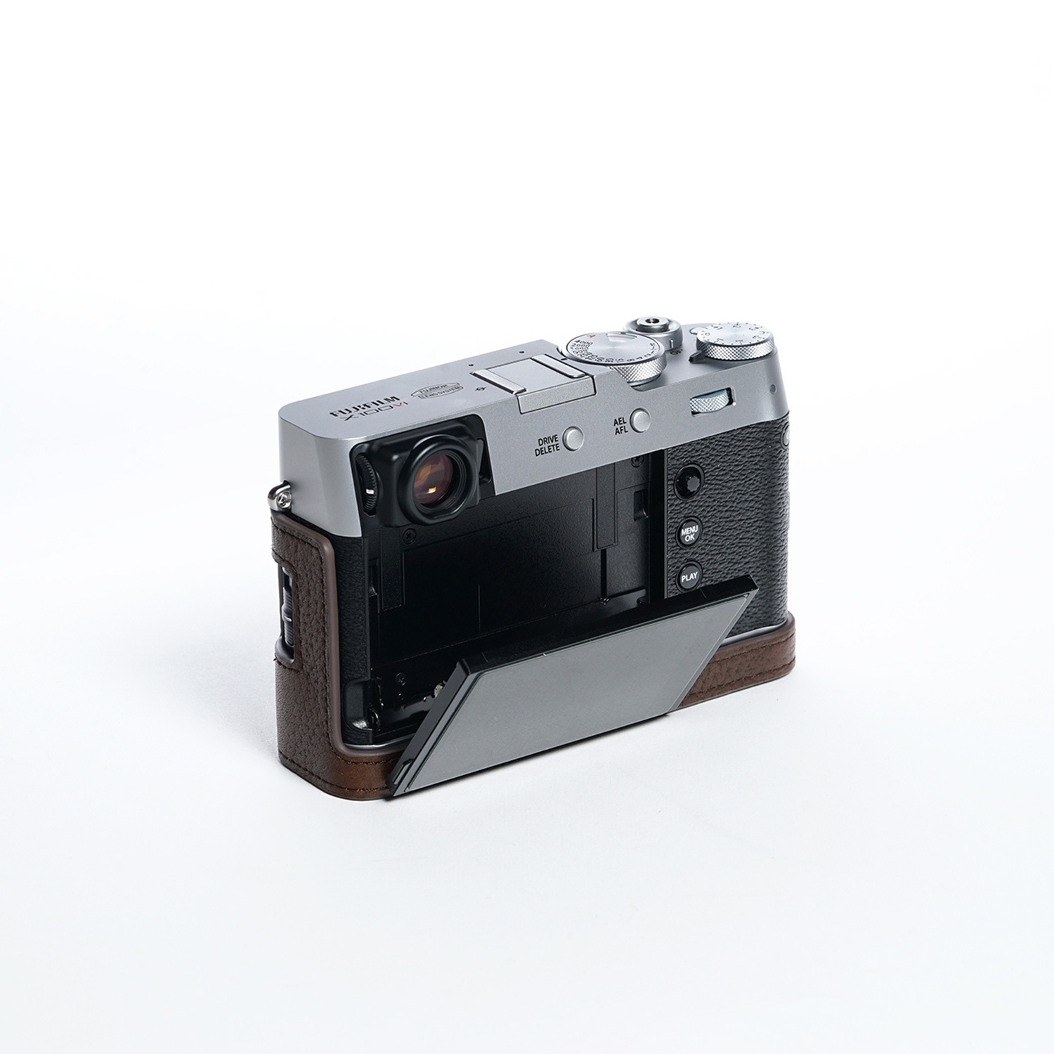 TP Original FUJIFILM X100VI用 ボディーハーフケース ダークブラウン