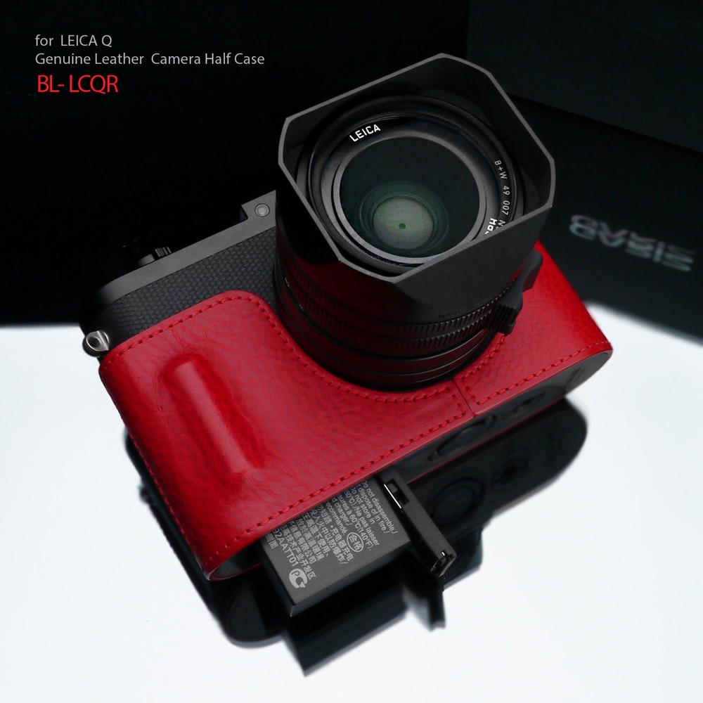 本革 LEICA ライカ Q/QP用 カメラケース 赤 本革 LEICA ライカ Q/QP用 カメラケース 赤