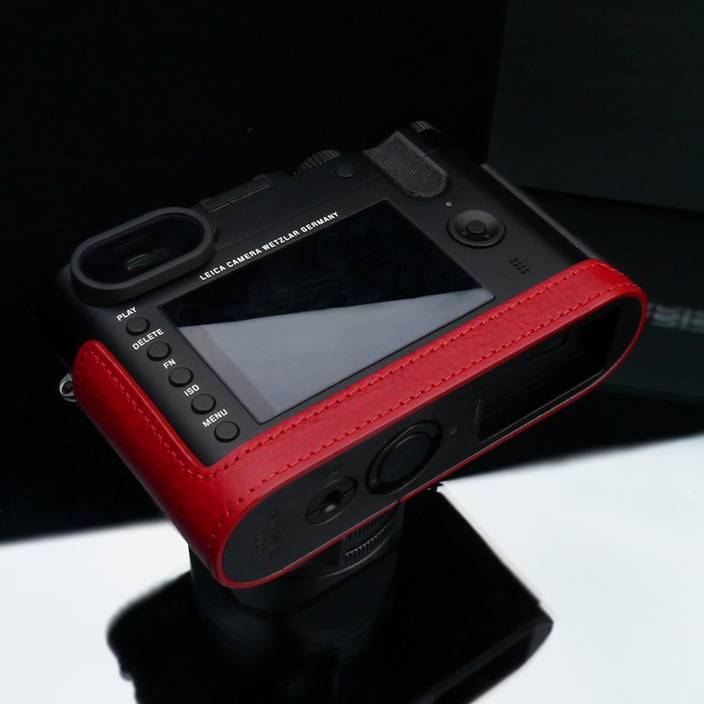 本革 LEICA ライカ Q/QP用 カメラケース 赤 本革 LEICA ライカ Q/QP用 カメラケース 赤