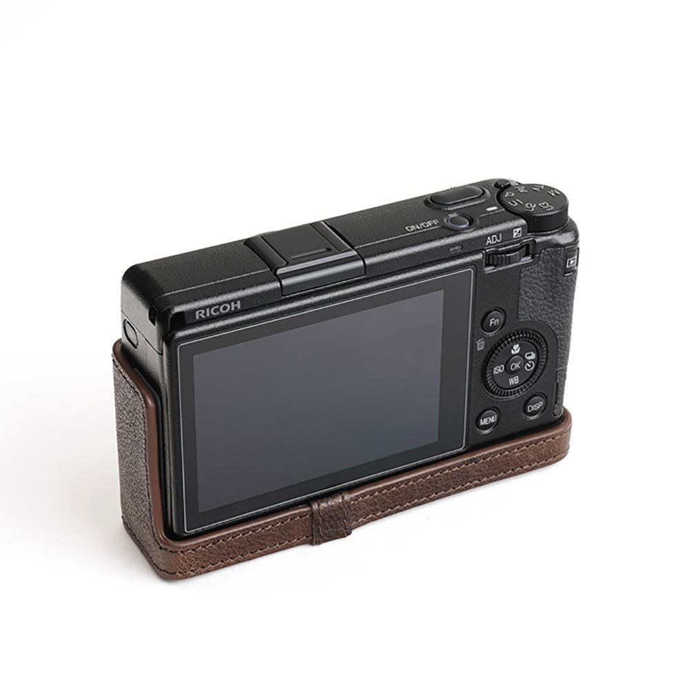 mii様 リコーGRⅢx コンパクトデジタルカメラ ブラウンレザーケース TP Original RICOH GR III 用 ボディーハーフケース ダーク