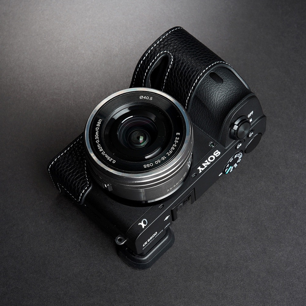 TP Original SONY α6600 用 ボディーハーフケース ブラック