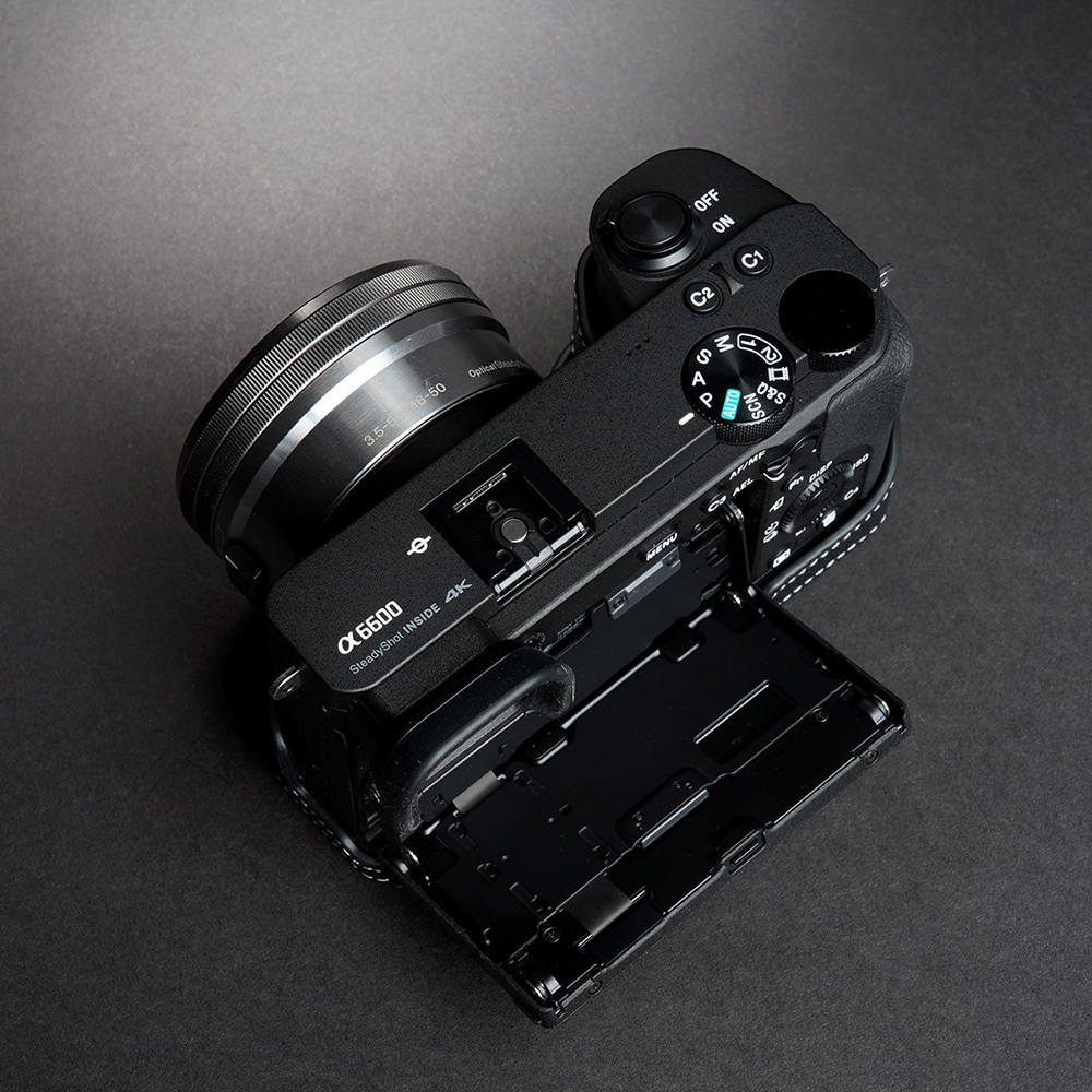 本革カメラケース SONY ソニー a6600用 ブラック TP Original SONY α6600 用 ボディーハーフケース ブラック