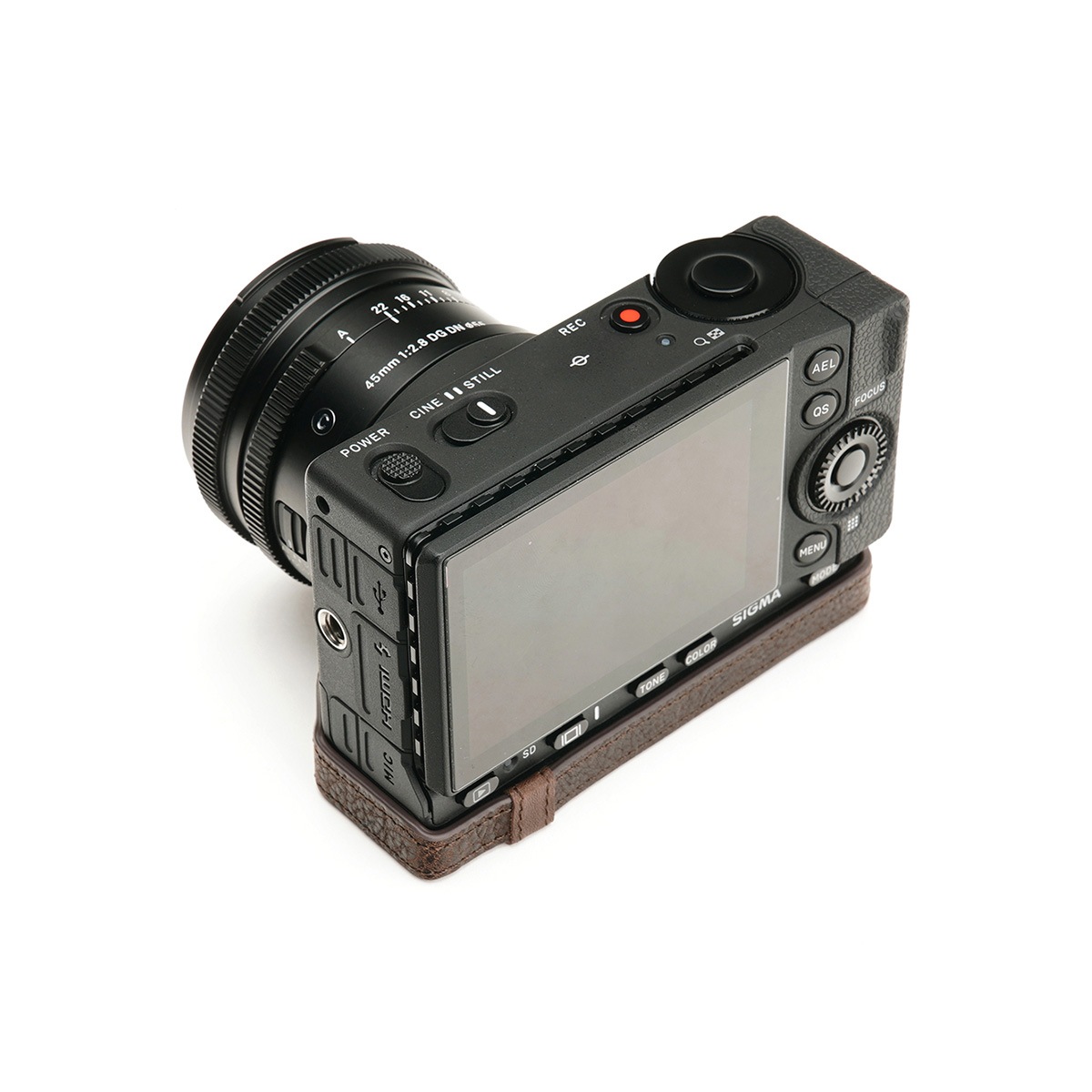 TP Original SIGMA fp 用 ボディーハーフケース ダークブラウン