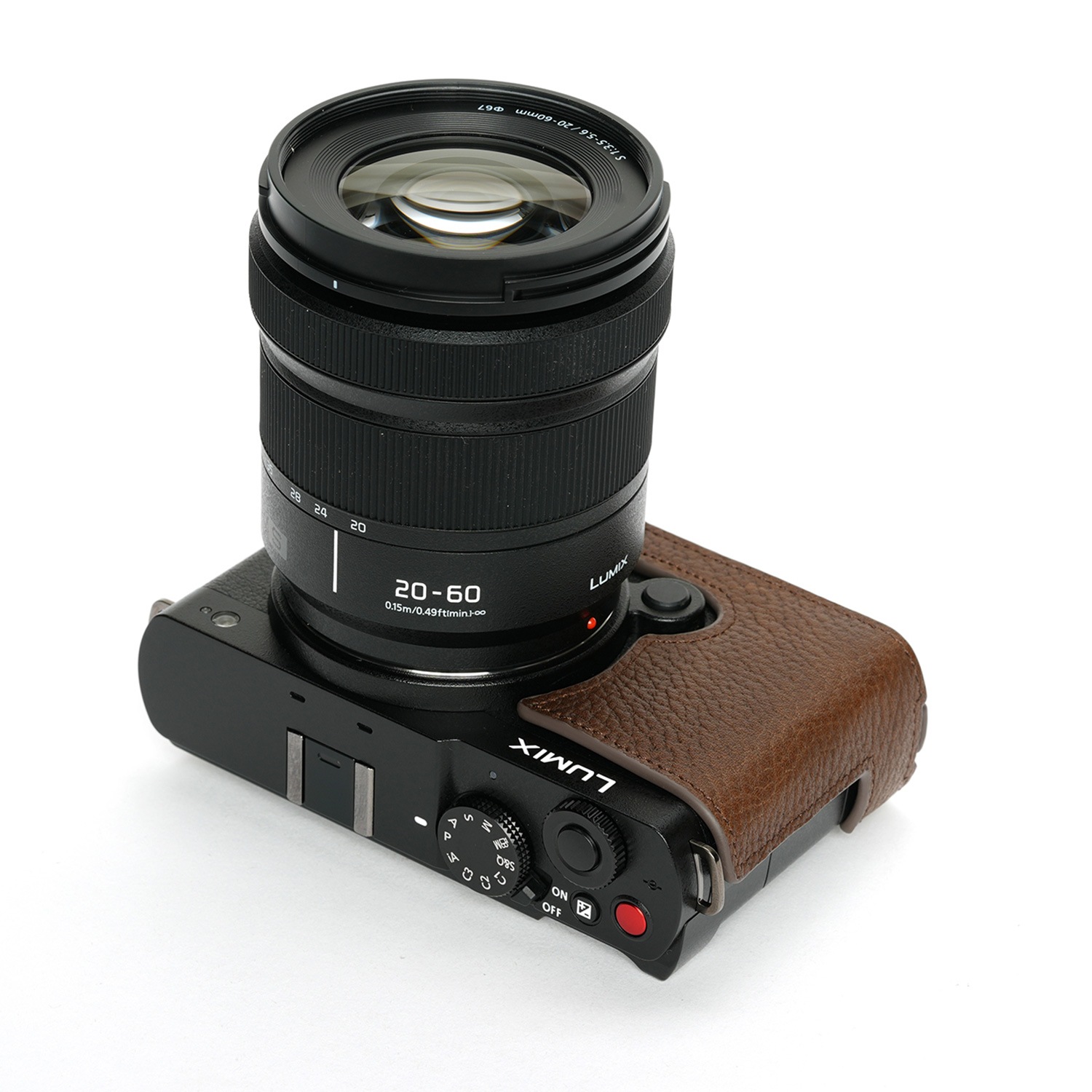 TP Original Panasonic LUMIX S9用 ボディーハーフケース ダークブラウン