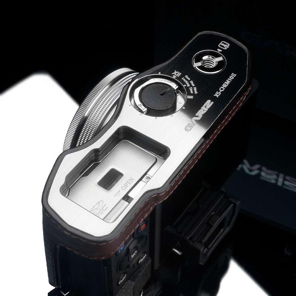 Gariz 本革 XS-CHEM10BK カメラメタルハーフケース オリンパス OMD EM10用 ブラック GARIZ OLYMPUS OM-D E-M10 Mark II用 本革カメラケース XS