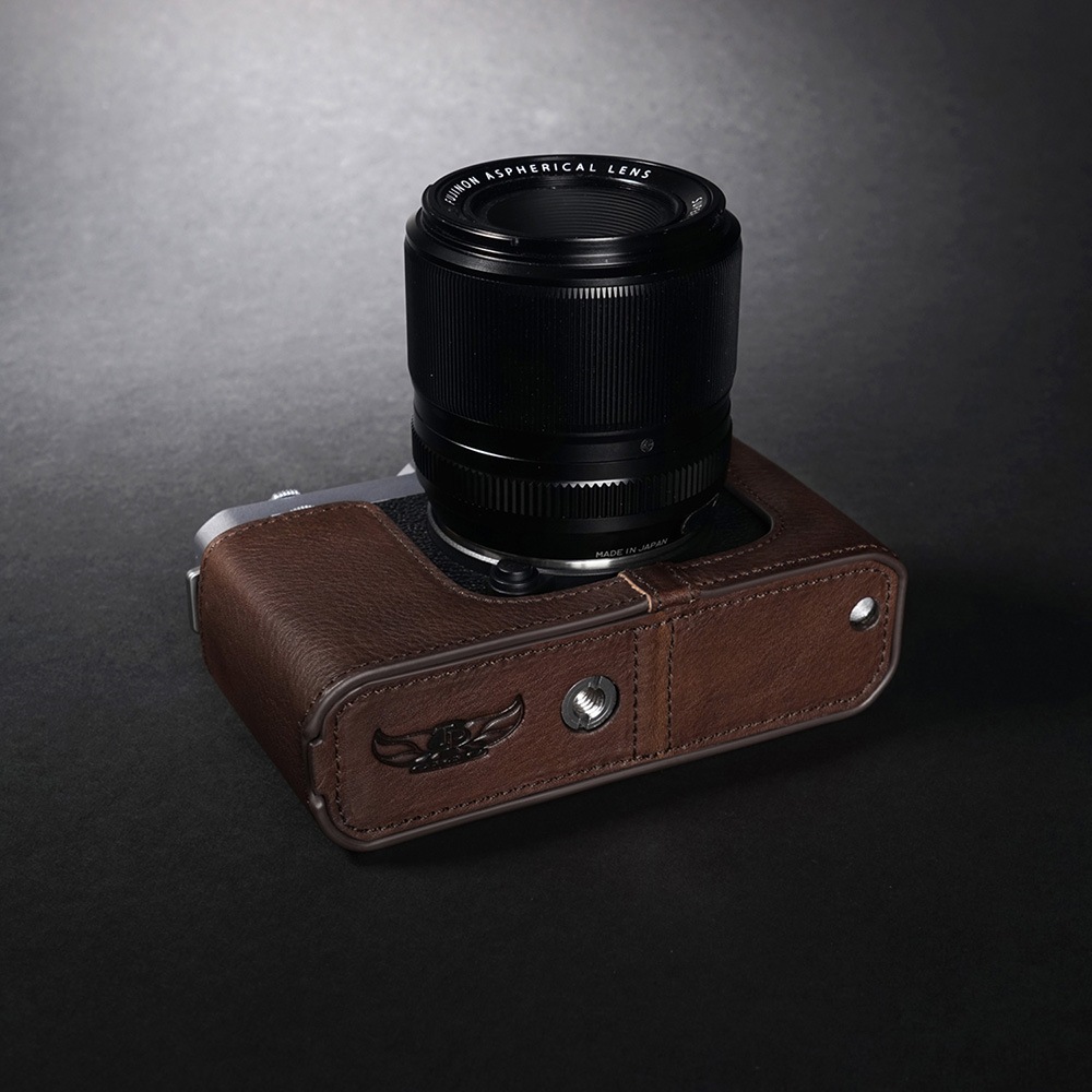 TP Original FUJIFIFILM X-E4 用 ボディーハーフケース ダークブラウン