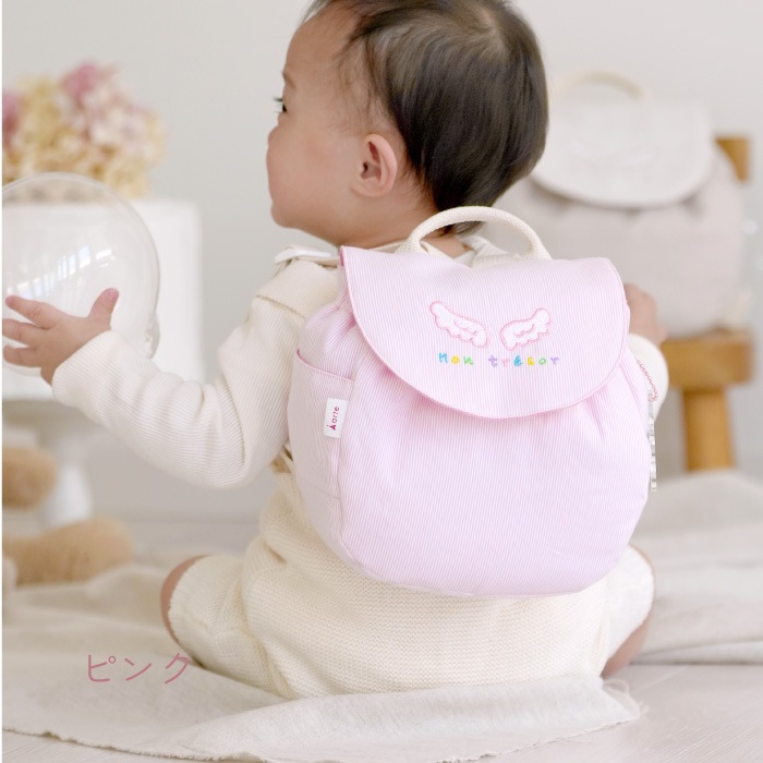 天使の背守りリュック＆ベビー帽子セット
