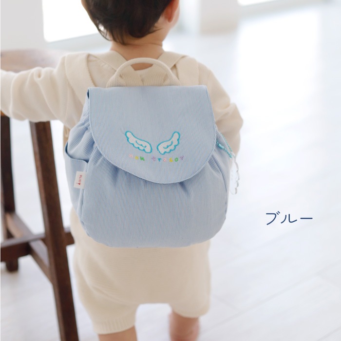 天使の背守りリュック＆ベビー帽子セット