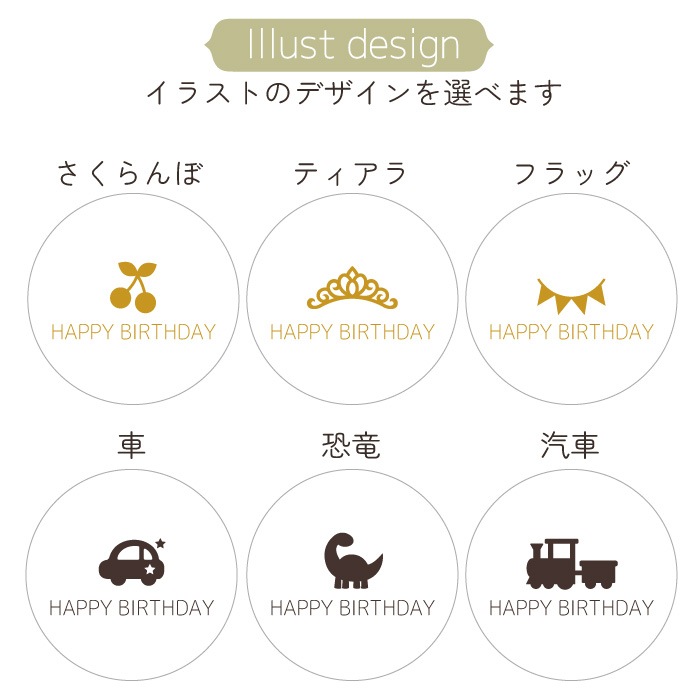 イラストとカラーが選べる 誕生日用 浮くバルーン