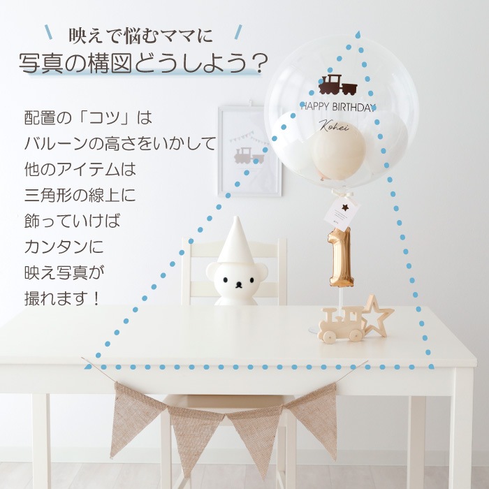 男の子用誕生日バルーン（空気タイプ）