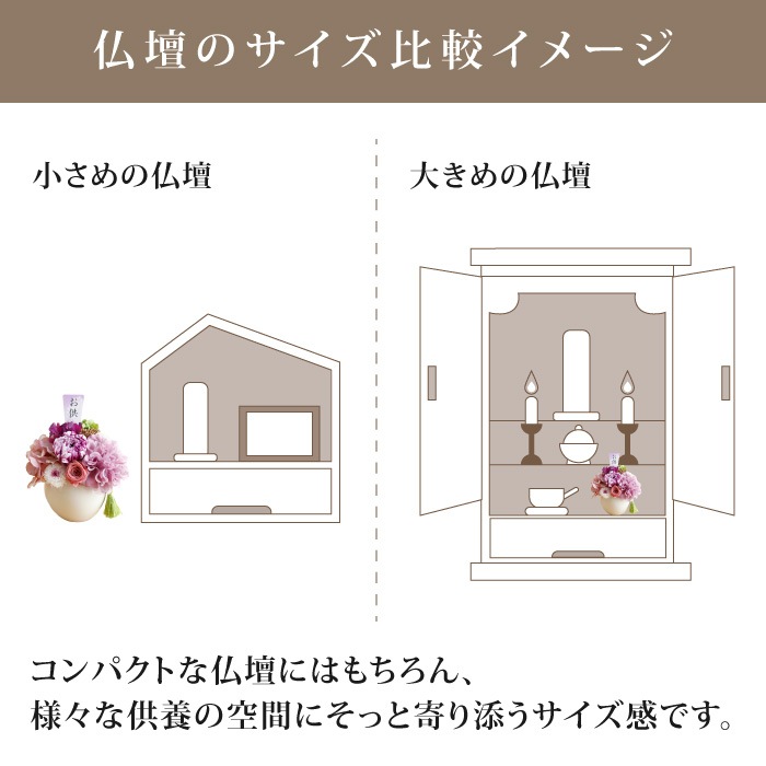 枯れないプリザーブドフラワーお供え花アレンジ