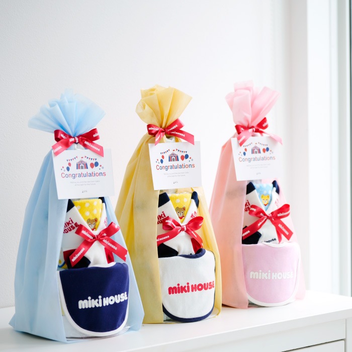 出産祝い ミキハウス ３段おむつケーキ