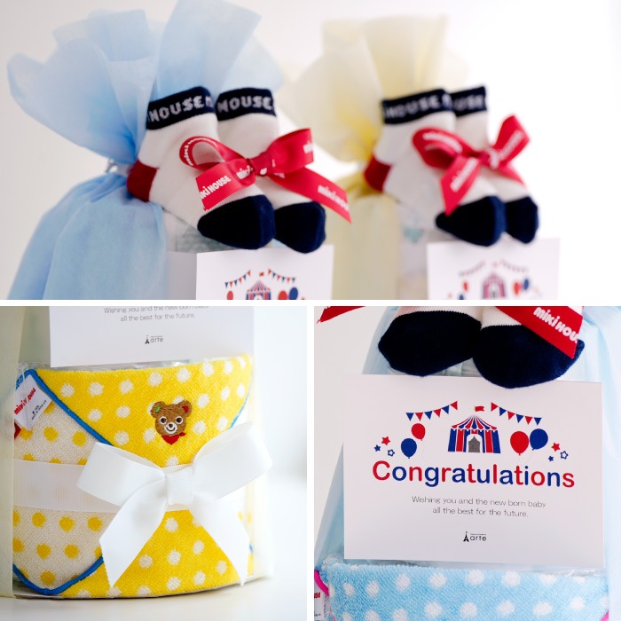 出産祝い おむつケーキ ミキハウス 2段