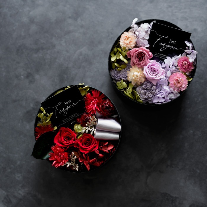 プリザーブドフラワー プティエレガンス ボックスフラワー