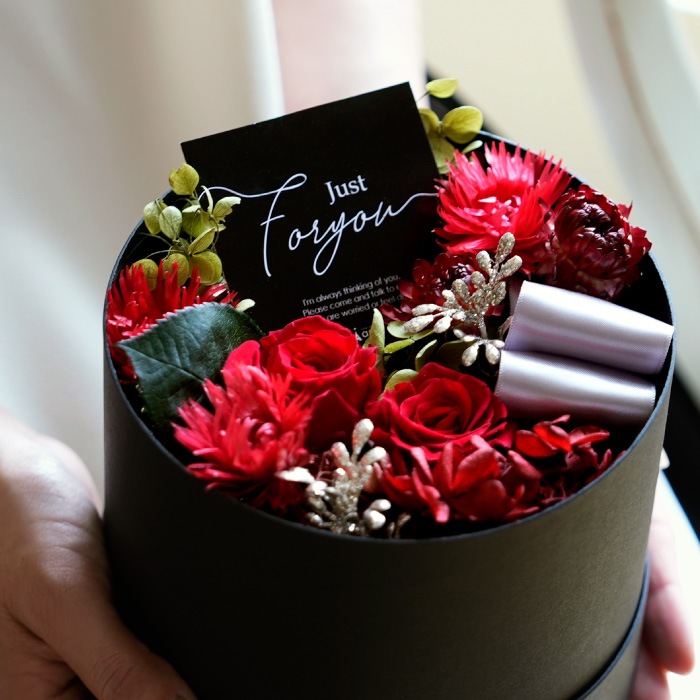 プリザーブドフラワー プティエレガンス ボックスフラワー