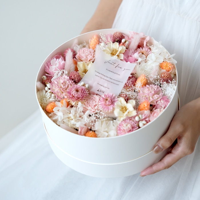 プリザーブドフラワー グランドナチュラル ボックスフラワー