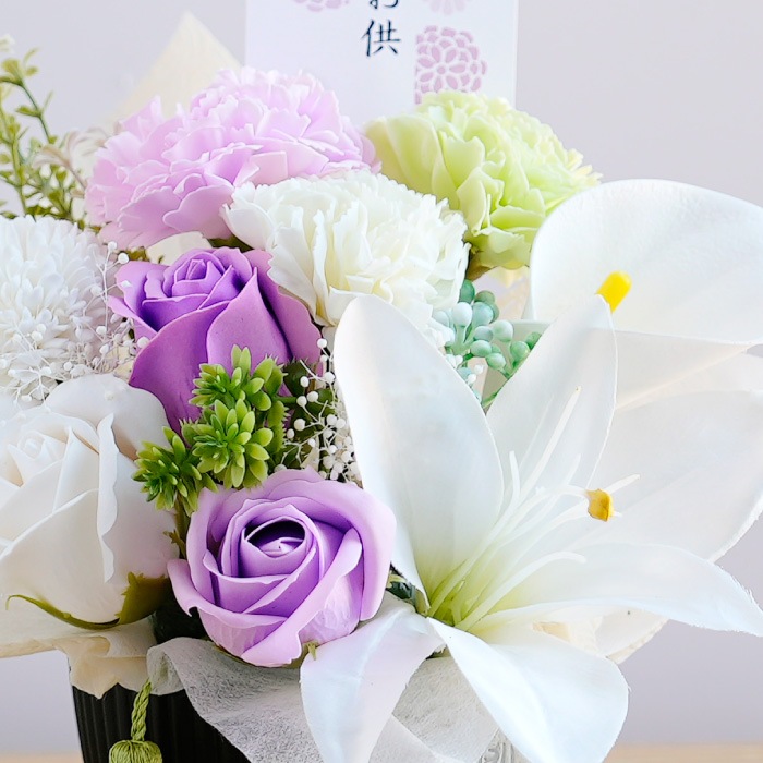 上品に香るお供えソープフラワー