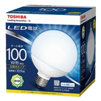 (10個セット) LED電球 TOSHIBA（東芝ライテック） E26口金 広配光 昼白色 ボール電球形100W形相当 LDG11N-G/100W|LED電球|LED電球・直管ランプ