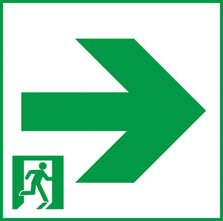 パナソニック 通路誘導灯用 適合表示板(右) B級BL・BH兼用 直付用 FK20317