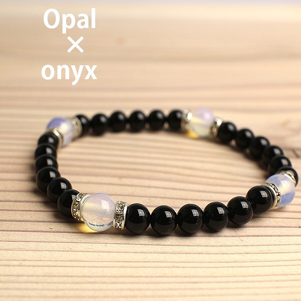 天然石 オパール パワーストーン ブレスレット SS019 アミュレット