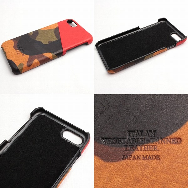 ����� ������ �ܳץ����ꥢ��쥶��[�������������]iPhone7/8/X�б� �ե륫�С� �º��� iPhone������ L-20439
