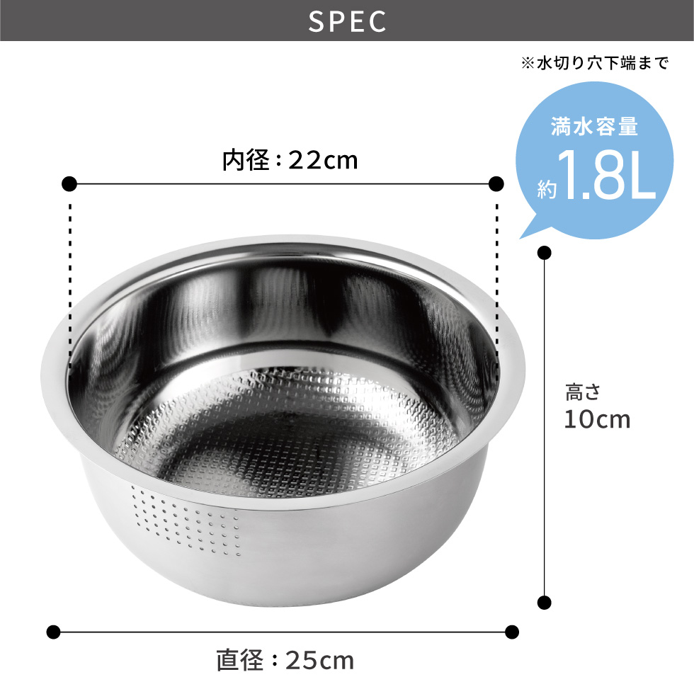 逸品物創 お米の里の米研ぎボウル 22cm