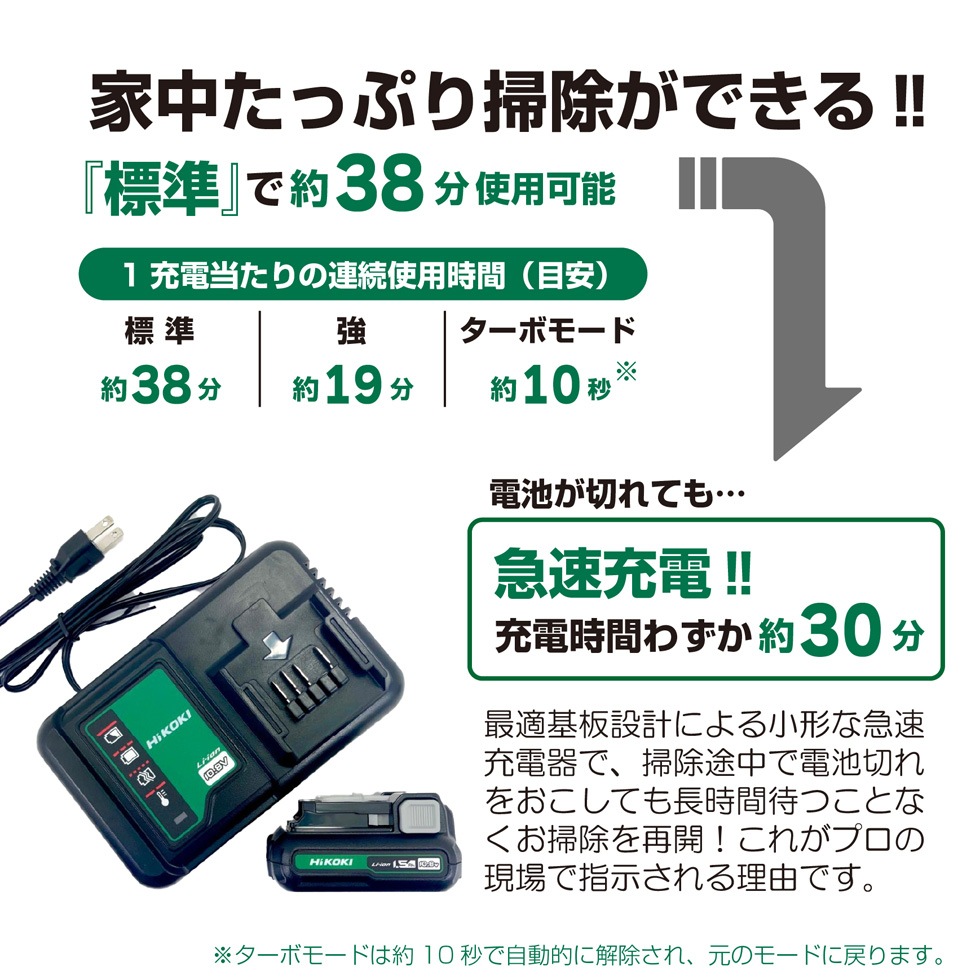 HiKOKI(ハイコーキ) コンパクトコードレススティッククリーナー ブロワー付きセット