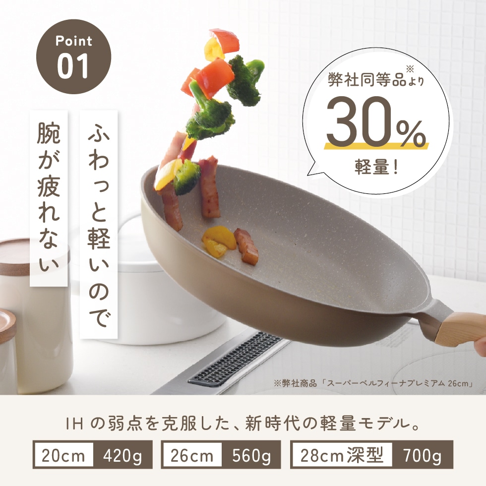 【12/1発売新商品】アーネストパン エア 20cm / 26cm / 28cm深型