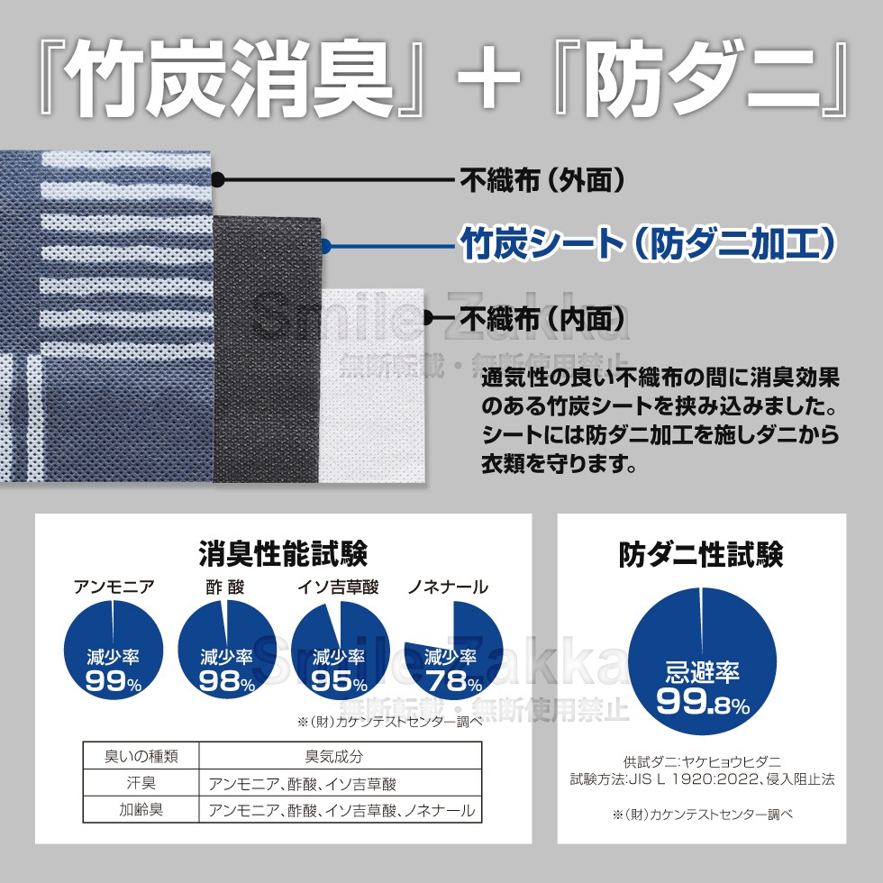 竹炭防ダニ加工収納ケース 座布団