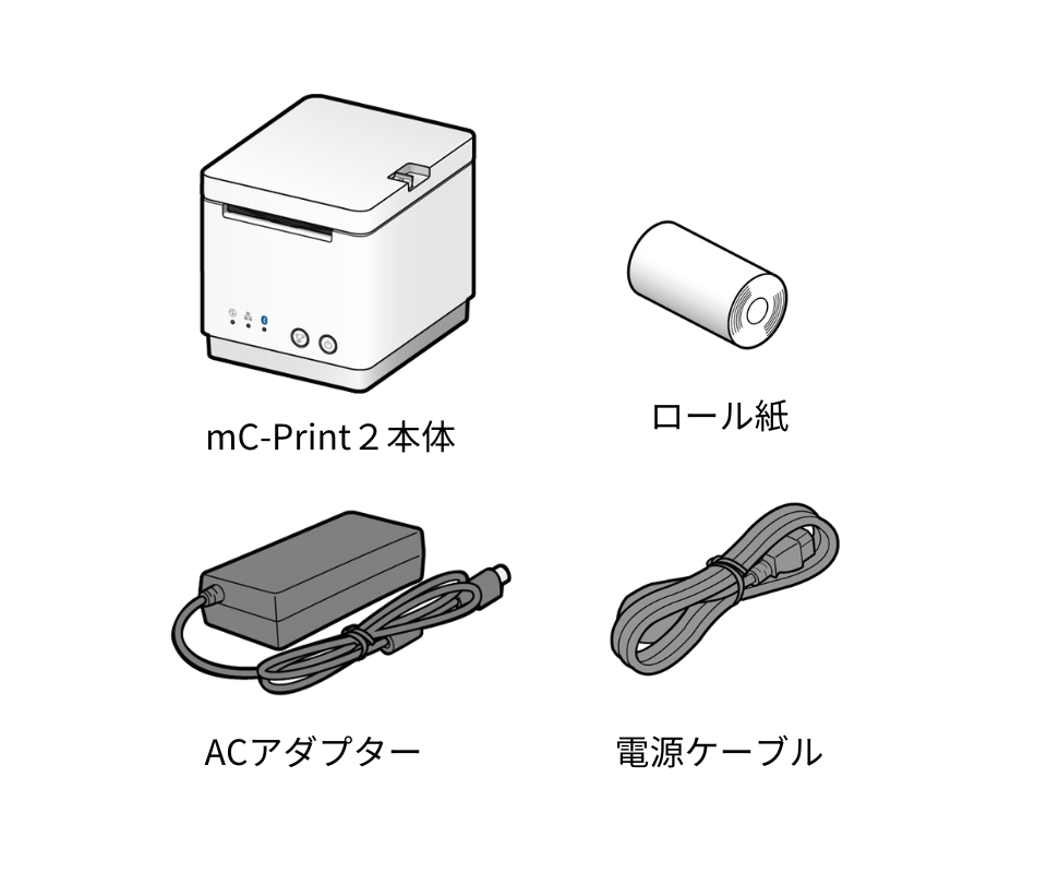 1週間レンタル mC-Print2 サーマルプリンター MCP21LB Bluetooth搭載