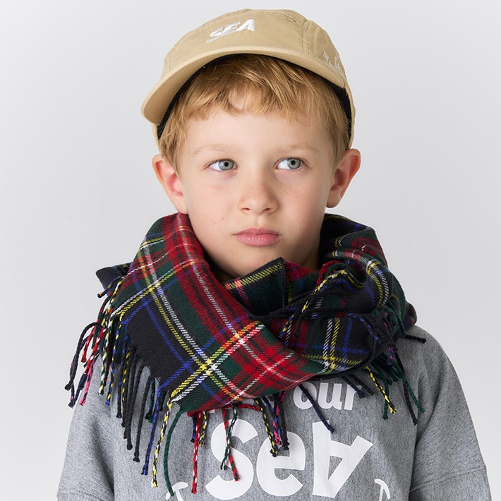 SMOOTHY WDS_SEA MIX CHECK RING MUFFLER