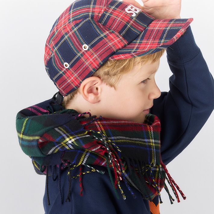 SMOOTHY WDS_SEA MIX CHECK RING MUFFLER