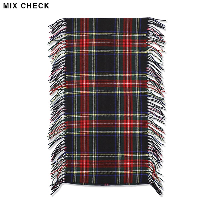 SMOOTHY WDS_SEA MIX CHECK RING MUFFLER