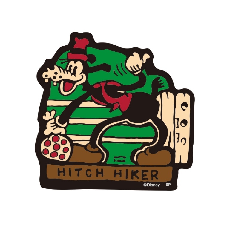 ディズニー キャラクターステッカー グーフィー/ヒッチハイク