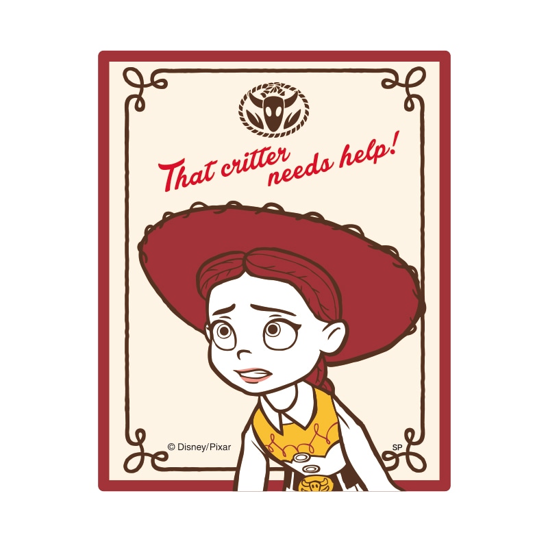 ディズニー キャラクターステッカー ジェシー/困り顔