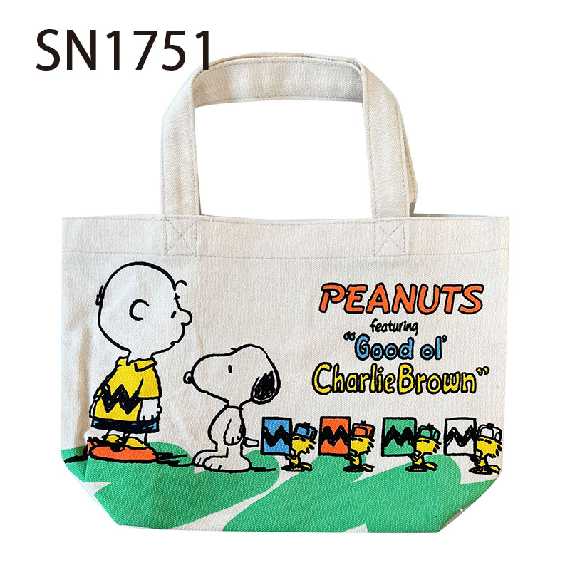 [公式]PEANUTS スヌーピー マチ付きバッグ カラフルボード
