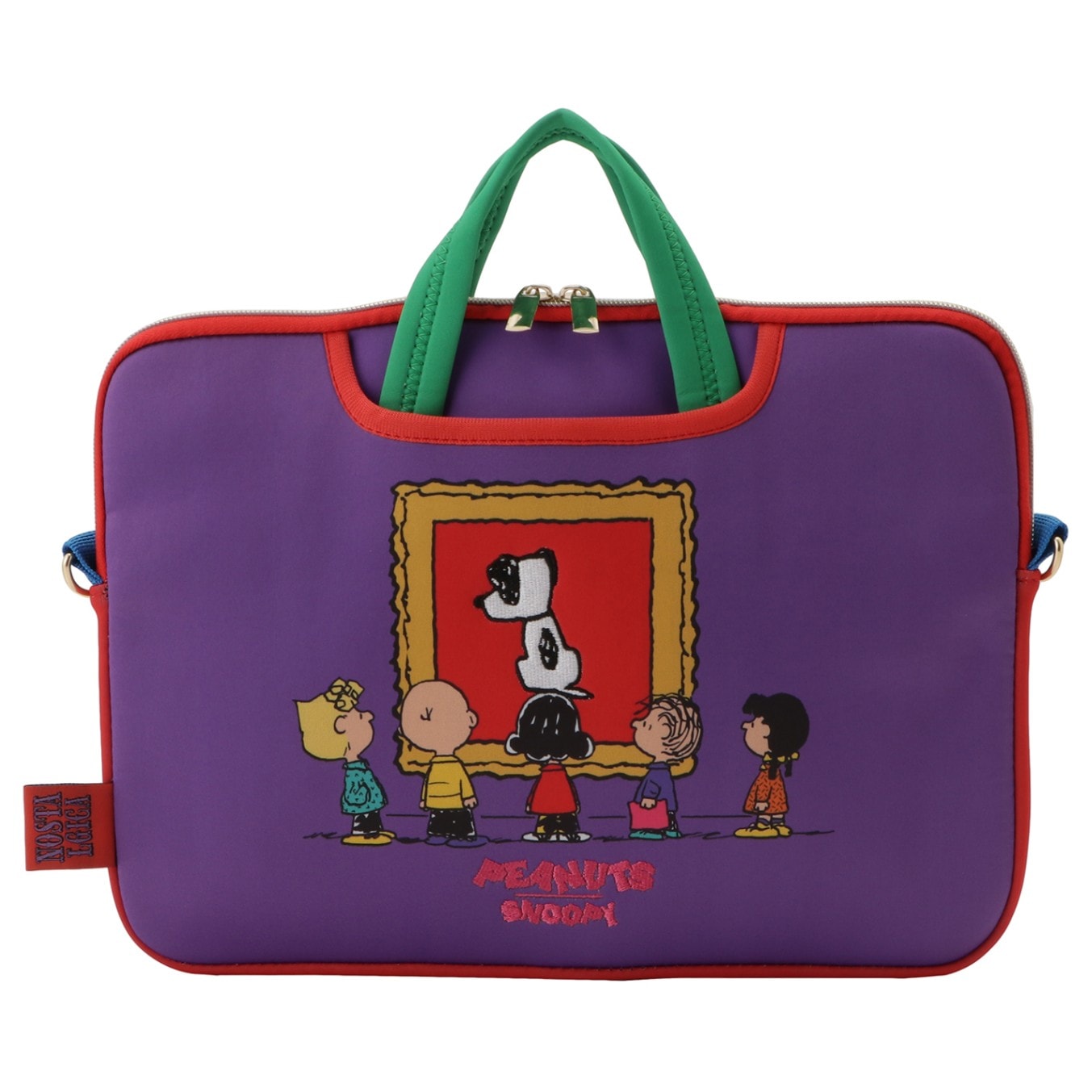 NOSTALGICA/PEANUTS ドキュメントポーチ パープル