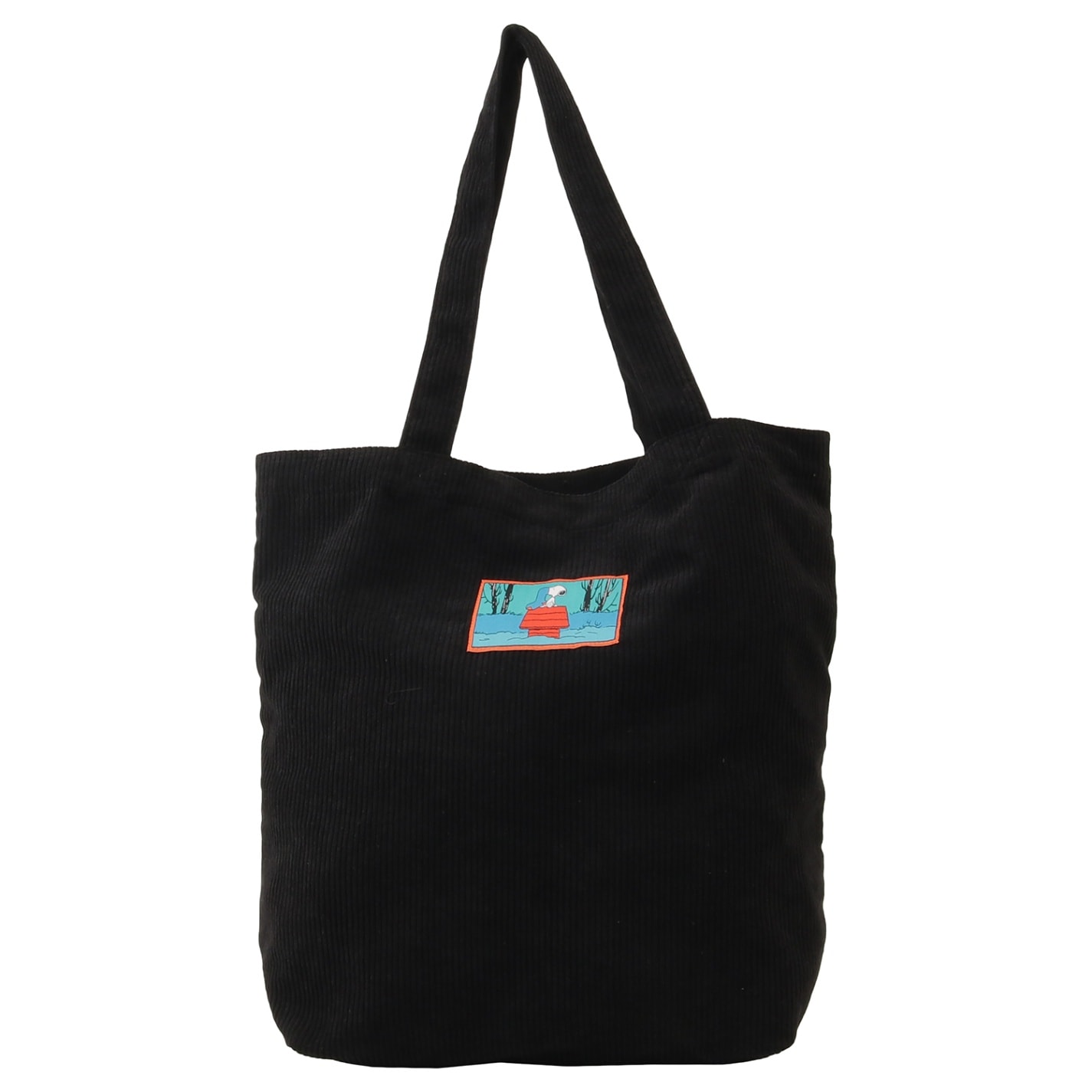 PEANUTS スヌーピー ブラック コーデュロイバッグ