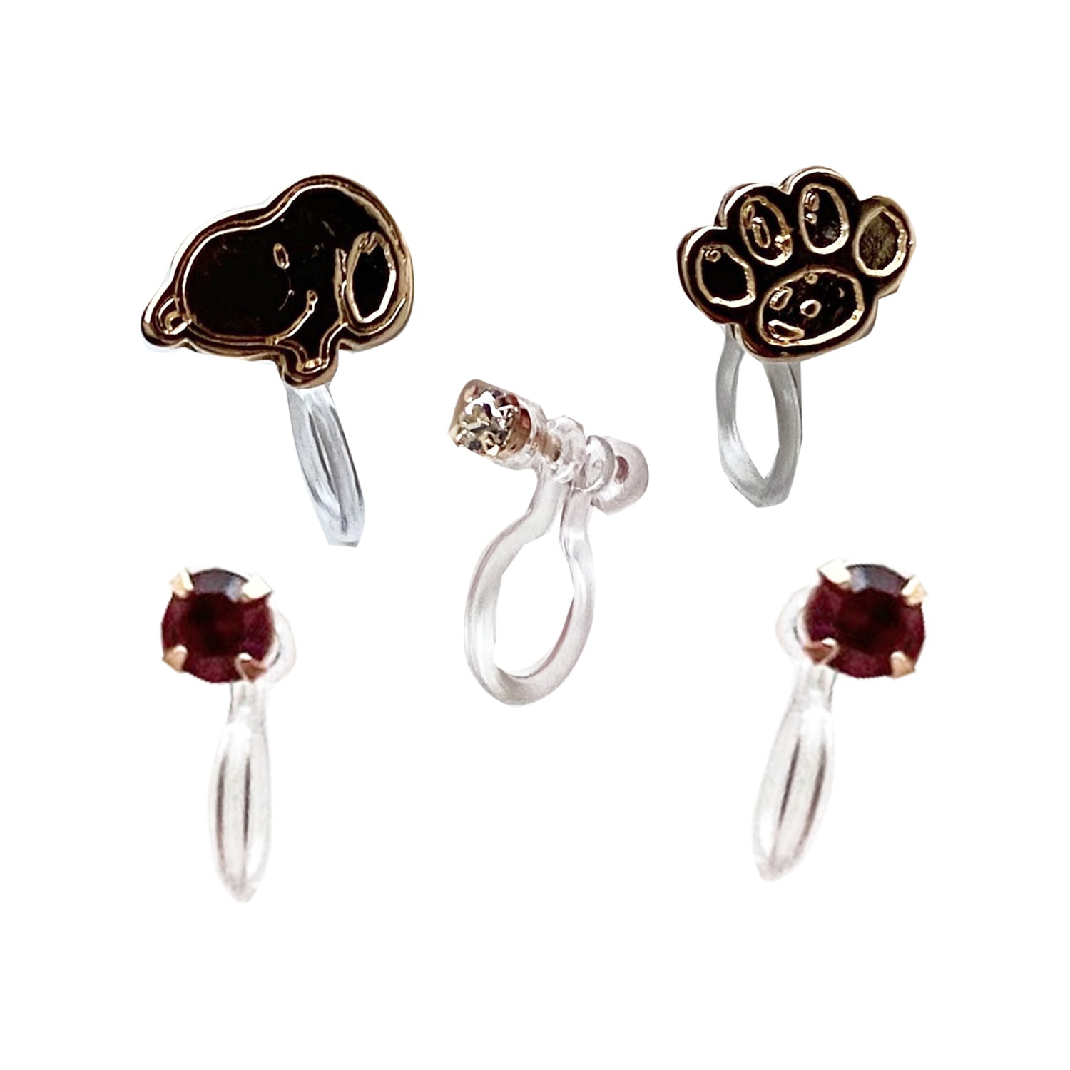 PEANUTS スヌーピー ニッコリ５Ｐセット イヤリング