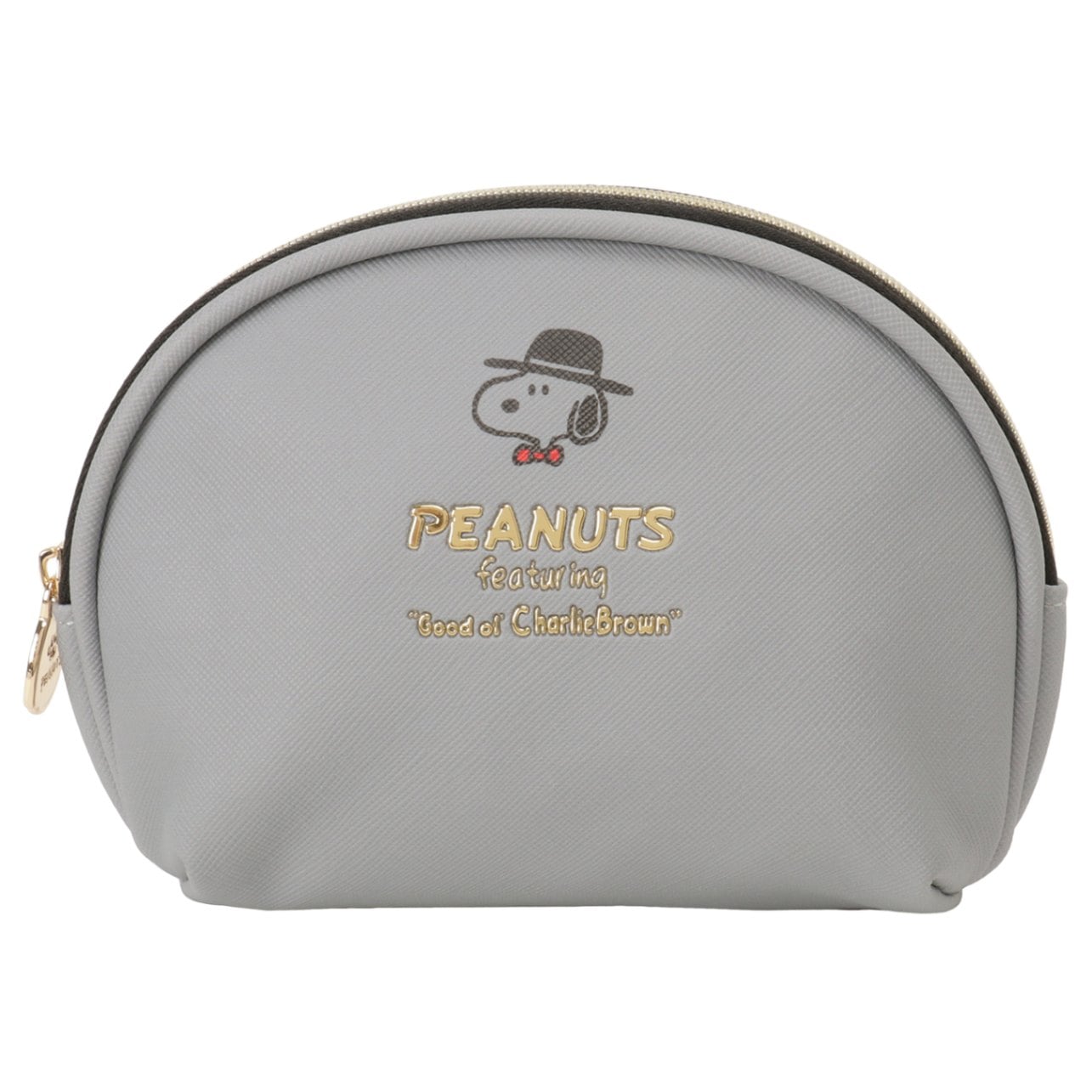 PEANUTS スヌーピー コスメティックシェルポーチ ハットGY