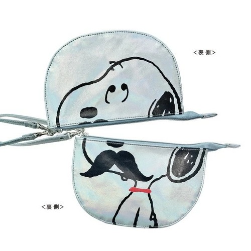 PEANUTS スヌーピー ホログラムポーチ ヒゲ