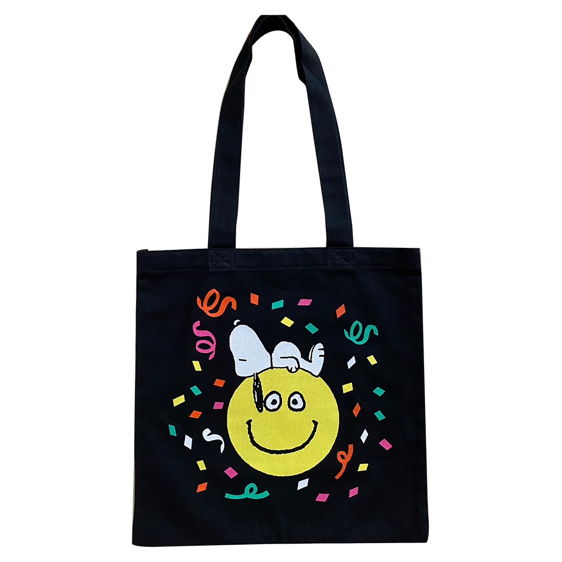 [公式] NOSTALGICA/PEANUTS  スヌーピー ノスタルジカ ポケット付きカラートート  BK