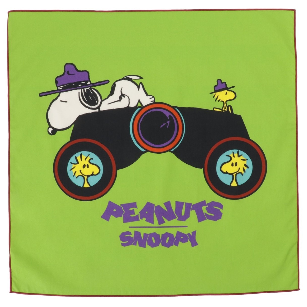 [公式] NOSTALGICA/PEANUTS スヌーピー バンダナ ／ライトグリーン