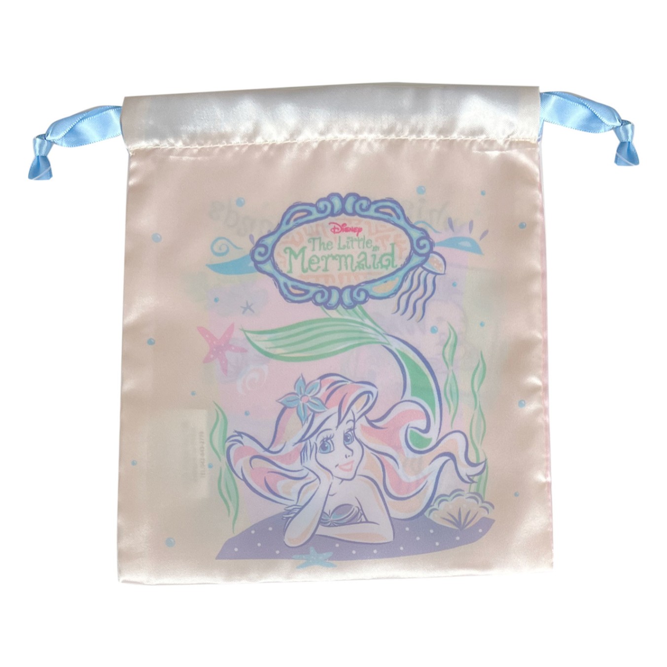 Disney ディズニー サテン巾着 アリエルパステル