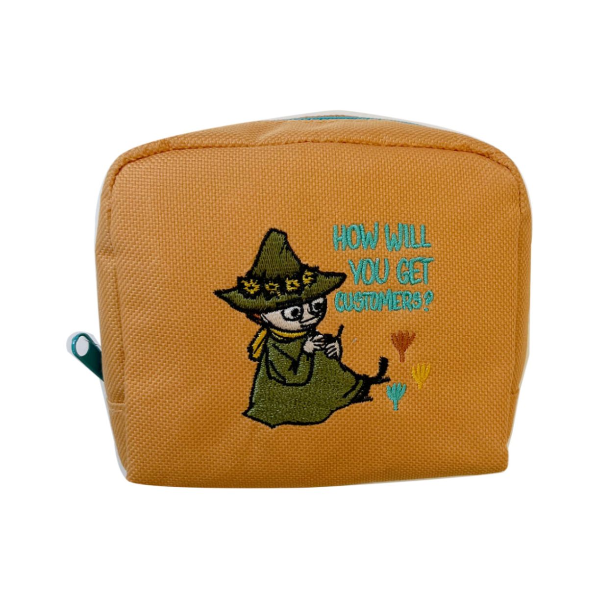 MOOMIN ムーミン ポリエステル刺繍 ポーチ スナフキン考え事